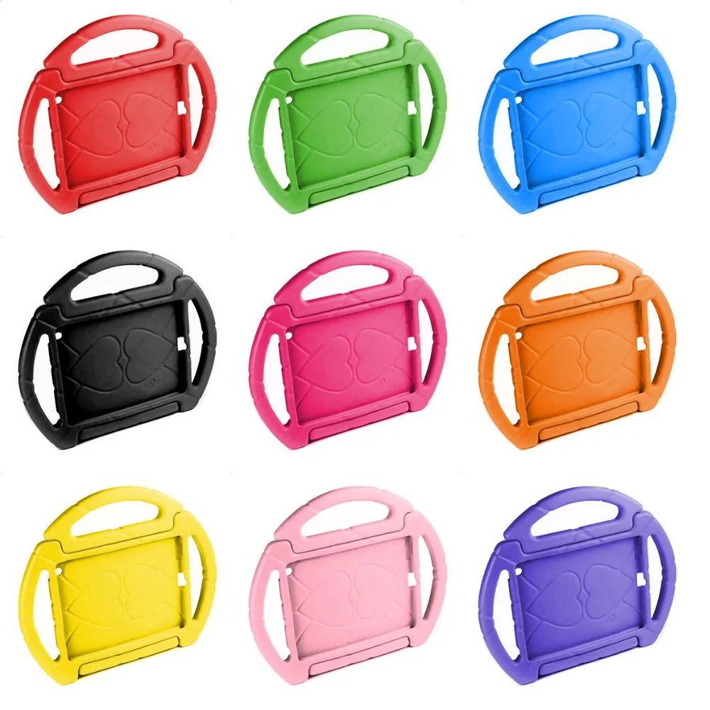 

2019 New 3D Cartoon EVA Kids Shock Proof Steering Wheel Cover Case For Appe iPad 2/3/4 Tablets Soft Stand Holder Case For ipad 4