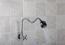 Е-пак ouboni Настенный Ванная комната Кухня Раковина кран одного холодная вода стиральная кран с двойной водный путь
