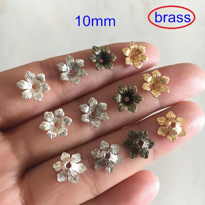 100/150X Retro Silver/Bronze Tone Flower Bead Caps Finding 8mm U Choose Jewelry 
