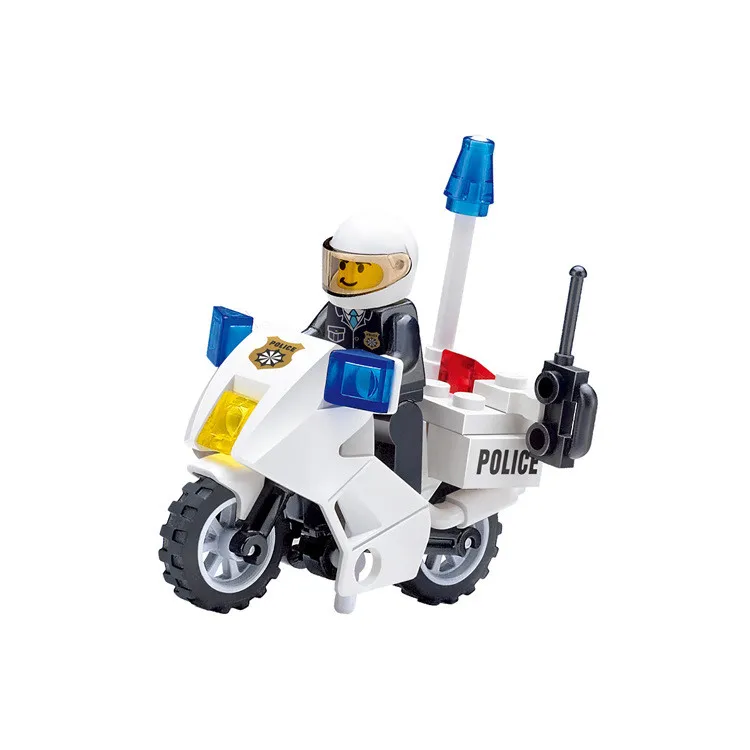 ENLIGHTEN City Police Motorcycle Patrol Building Blocks Sets Bricks Model Kids Toys Compatible Legoe