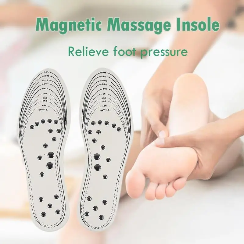 1 пара Акупрессура магнитный массаж потеря веса терапия для похудения уход для ног: стельки инструмент