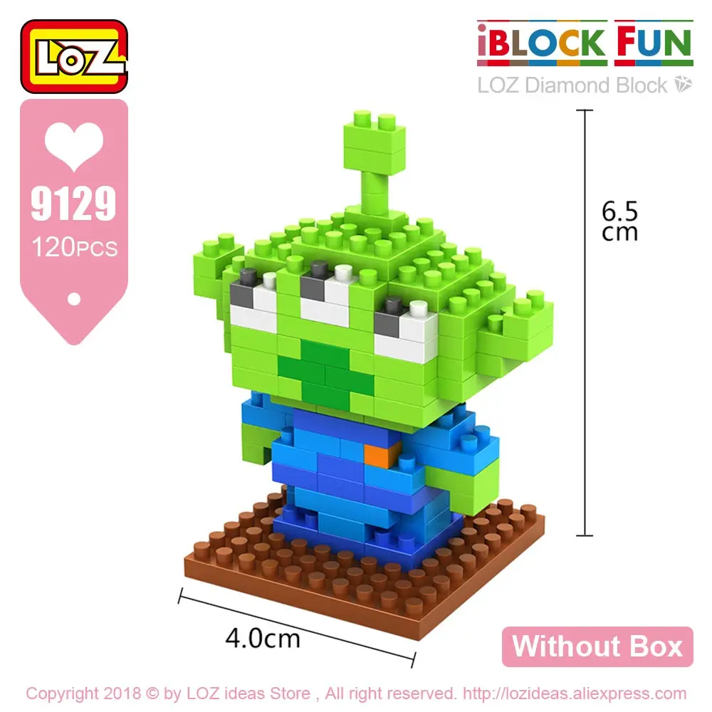 LOZ, алмазные блоки, пластиковые строительные блоки для детей, подарок для детей, обучающая игрушка, мультяшная модель, обучающая, сделай сам, строительная фигурка 9505 - Цвет: 9129 Without Box