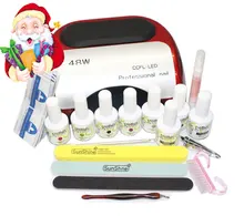 BTT-136 новое прибытие Nail Art Маникюр Tools48W led + ccfl лампы + 6 Цветов 15 мл замочить от уф-Гель лак для ногтей с remover колодки комплект