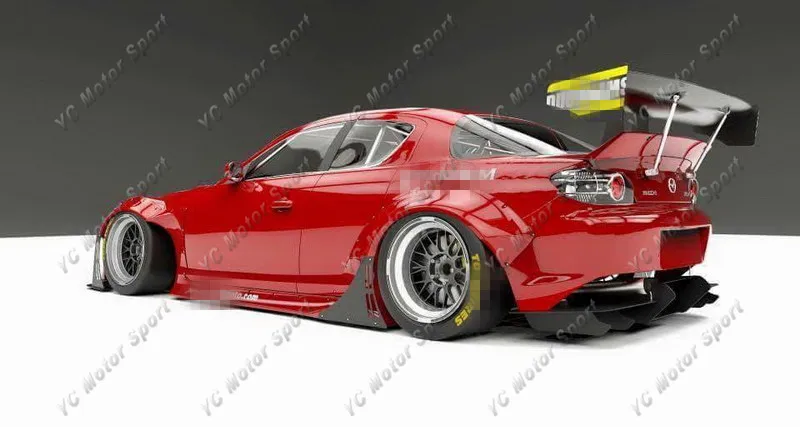 2009-2012 Mazda RX-8 SE3P Padem Rocket Bunny Style Wide Body Kit FRP (55)
