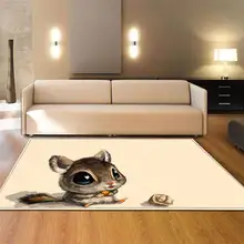Ковры для гостиной в скандинавском стиле, 3D коврик с животным принтом, мягкие фланелевые Противоскользящие коврики для чайного столика, прикроватные Коврики для спальни, ковры для детской комнаты