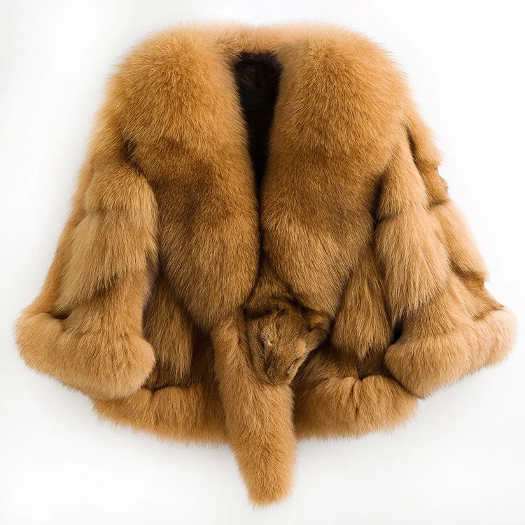 Excellent AYUNSUE Natural Fox Fur Coat Female Jacket Winter Jacket Women Clothes 2019 Cape Coat Women Luxury Outwear Abrigo Mujer MY3528 2