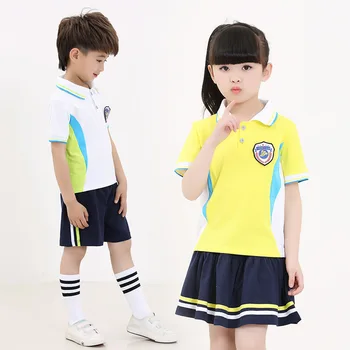 

Girl and Boy School Uniforms Summer Short Sleeve Japanese School Uniform Clothing