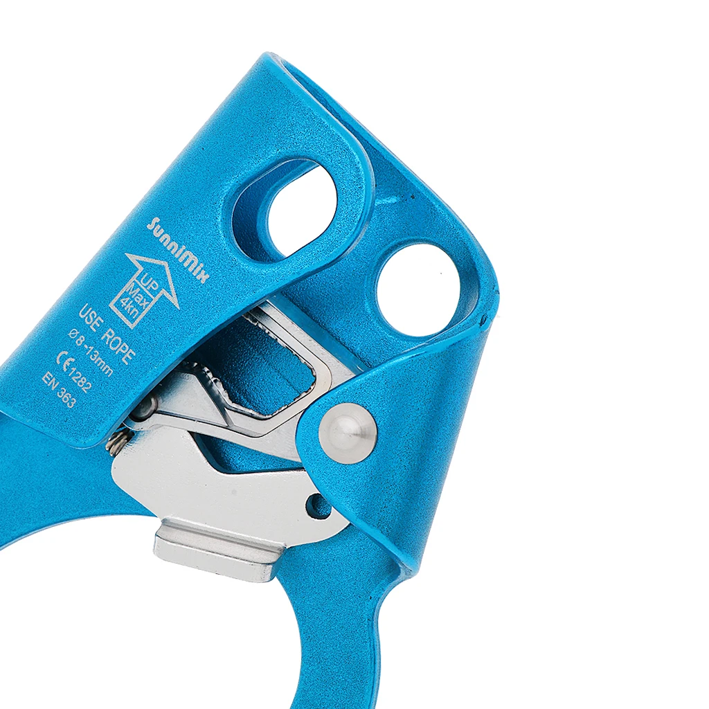 Tree Rock Climbing Hand Ascender Riser 8-13mm Rope Clamp Black Left Hand for Mountaineer Rescue Survival Camping Hiking Access