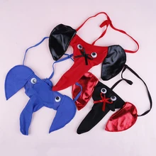 Sexy hommes sous-vêtements éléphant poche de renflement hommes élastique T dos Lingerie string érotique T dos Lingerie string sous-vêtements érotiques