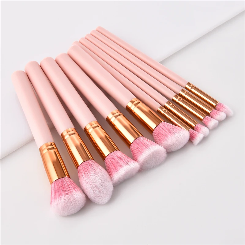 

Professional Pink Makeup Brushes Fashion Cosmetic Tools Foundation Powder Eyeshdow Blusher Single Brushes With Separate Packing