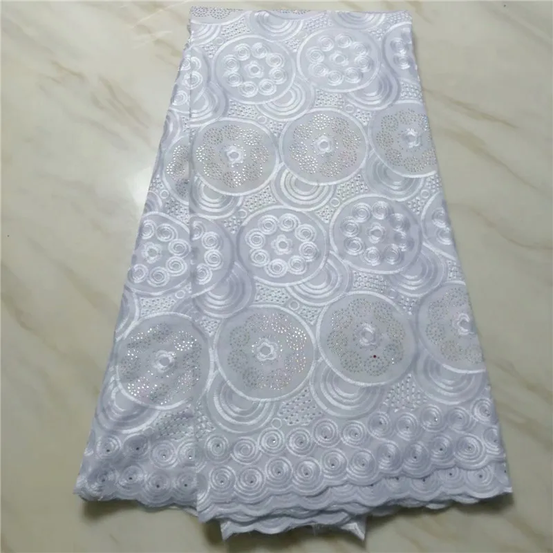 

PL!African Dry Lace Fabric Swiss Voile With Stones Swiss Cotton Lace High Quality 2019 White Lace Fabrics For Wedding ! J11406