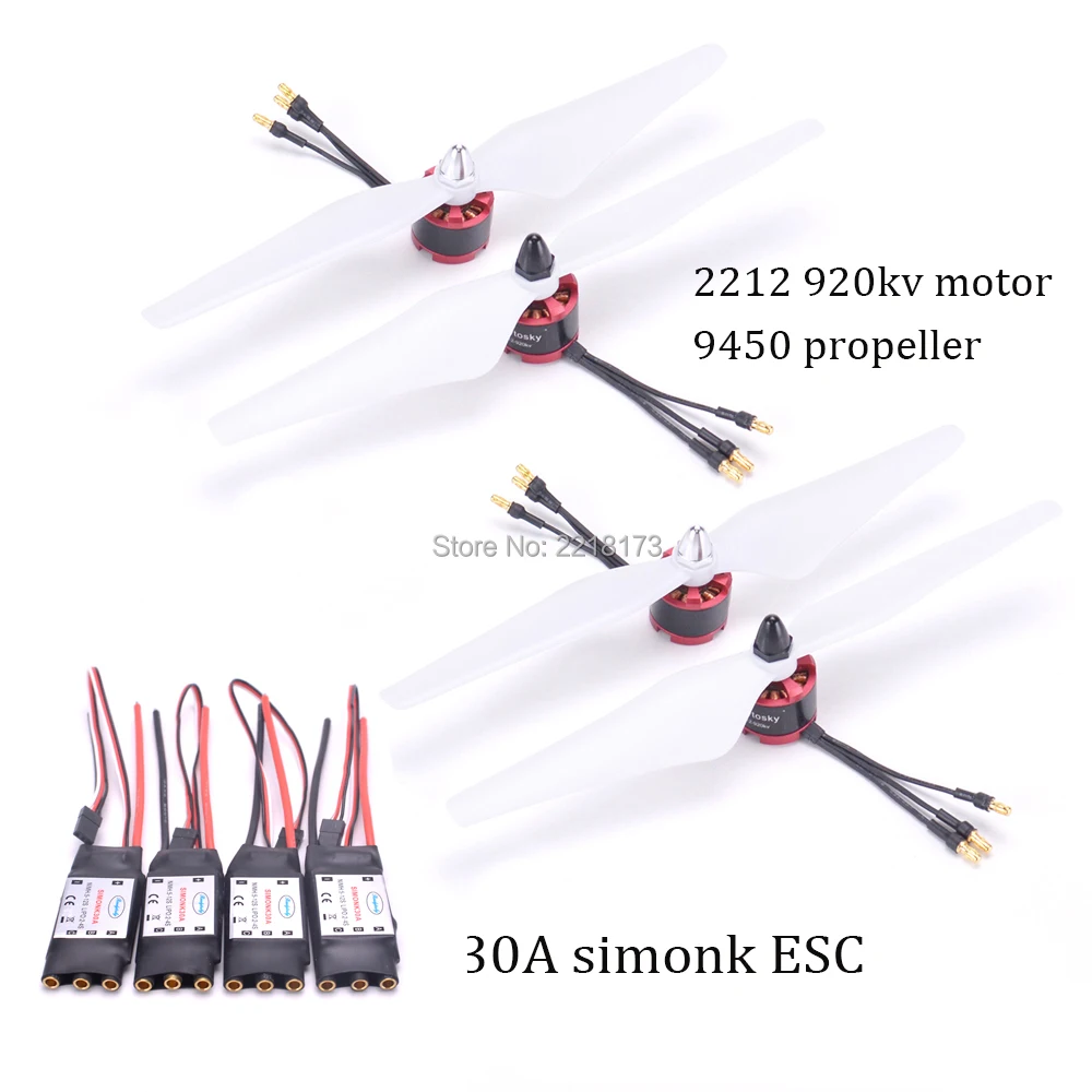 

2212 920KV 2 CW 2 CCW Brushless Motor 30A simonk ESC 9450 propeller For F450 F550 S500 Quadcopter Multicopter