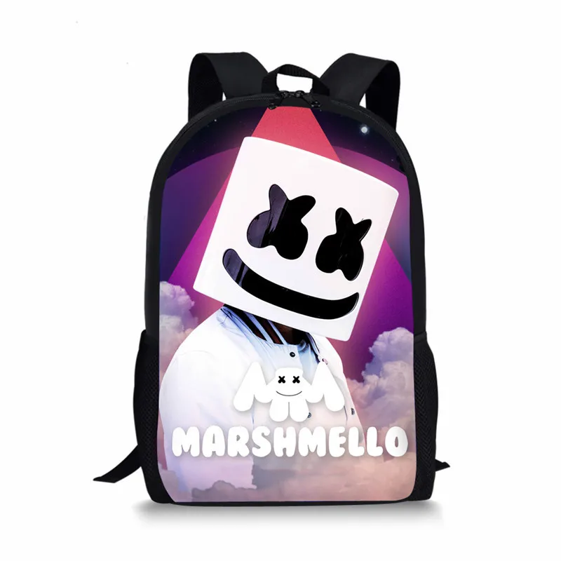 ThiKin 3d Marshmello Bag School Bags for Boys Girls Student Children School Backpack Satchel Kids Book Bag mochila