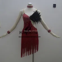 Лидер продаж! KAKA-L140238, Женская Одежда для танцев, латинское платье c бахромой для девочек, платья для сальсы, танго, Самба Румба Чача платье для латиноамериканских танцев