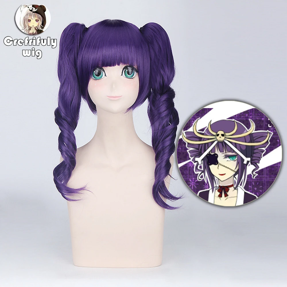 Cosplay&Ware [2]Bleach Katenkyoukotsu 40cm Long Cosplay Wig With Bangs Synthetic Fake Hair Purple Wavy Anime Costume Party Ponytails -Cosplay&Ware anime Shop HTB1Y8G.aOYrK1Rjy0Fdq6ACvVXag.jpg