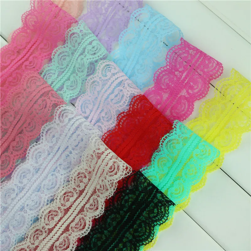 White Embroidery Mesh cotton Lace Trim 10yards 45mm Vintage Lace Trim