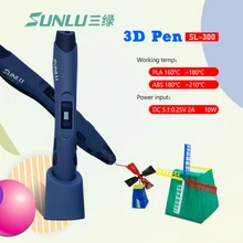 Sunlu SL-300 3d Ручка для рисования M1 Supremery 3D Ручка для печати Современная 3D Ручка с держателем безопасности 3D Ручка