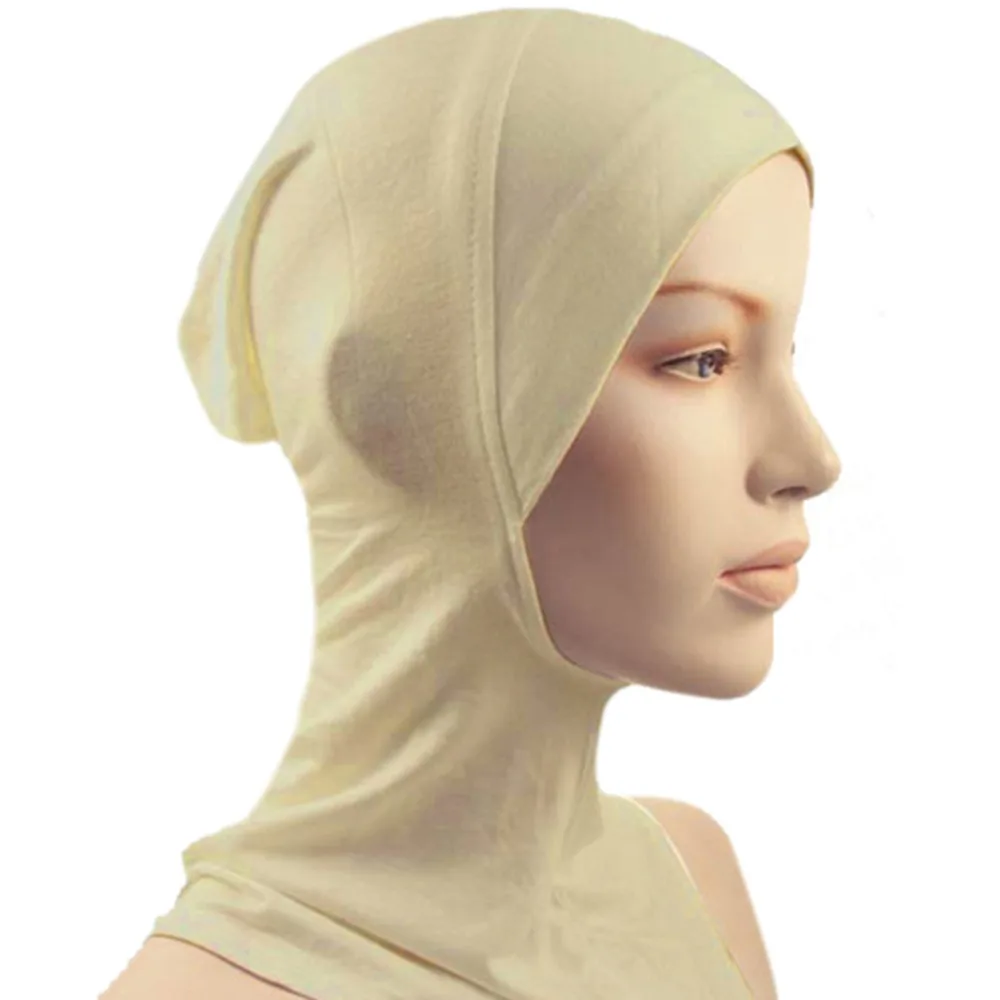 Горячая Bone Bonnet Ninja внутренние хиджабы под шляпу шапка женская мусульманская накидка платок на шею Полный шарф 14 цветов z1