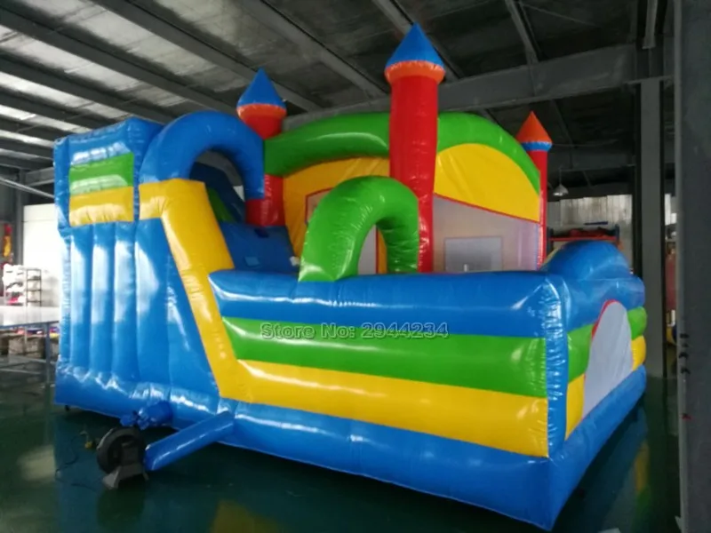 Customized PVC commercial inflatable Castle with slide bouncer combo Air Blower for outdoor Customized PVC commercial inflatable Castle with slide bouncer combo Air Blower for outdoor