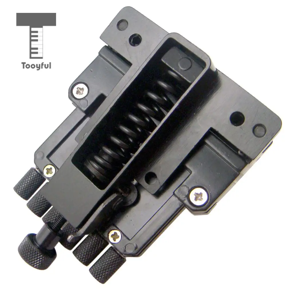 Tooyful 1 Set 6 String Saddle Headless Bridge Tailpiece with Screws for Electric Guitar Parts Replacement