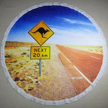 

340g 150cm Reactive Printing Large Round Beach Towels Bath Towel Tassel Decor Women Sandy Swimming Sunbath Baby Blanket