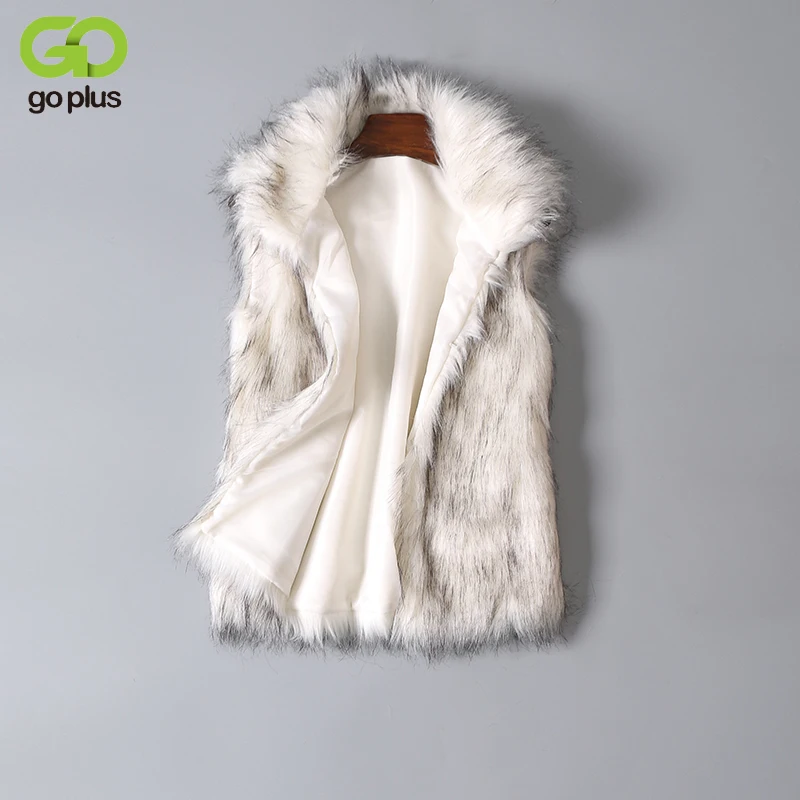 

New 2016 Long Fur Vest Winter Women Luxury Faux Fox Fur Vest Furry Slim Women's Fake Fur Vest Plus Size Faux Fur High Quality