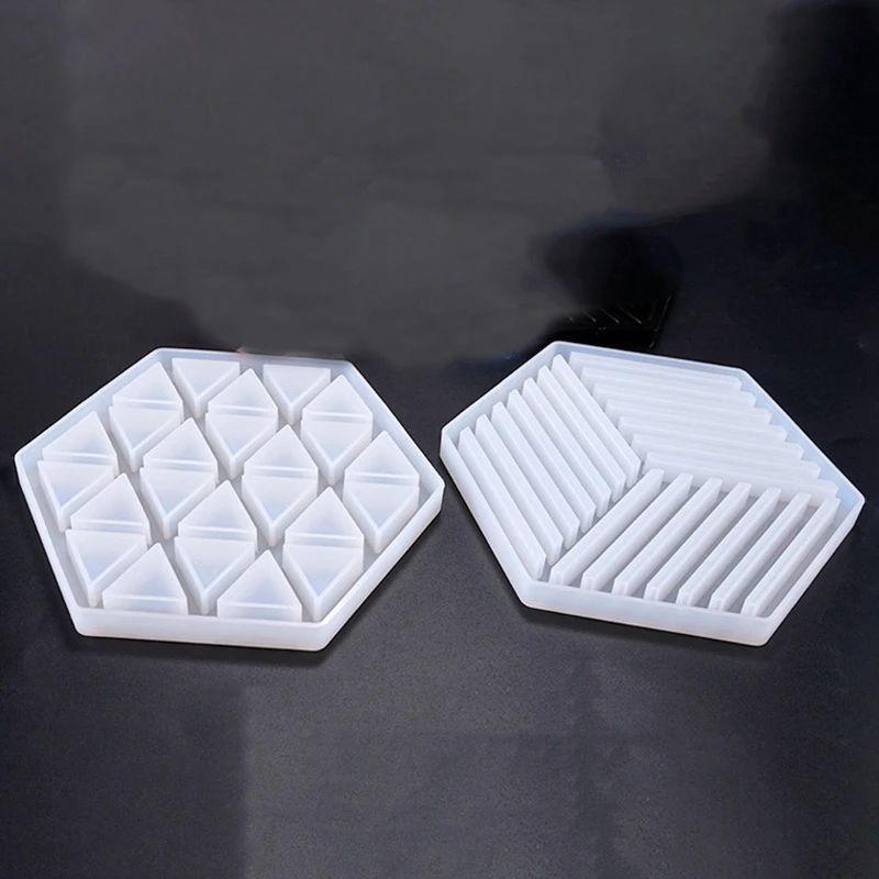 Coaster бетонная силиконовая форма алмазная полосатая форма дизайн Diy эпоксидная смола гипсовые ремесла цемент лоток форма