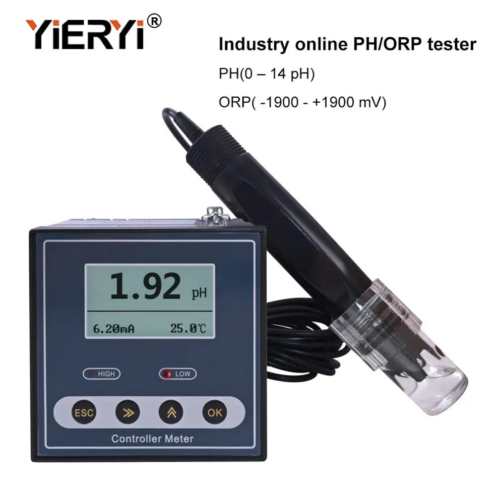 yieryi Original Online Industrial PH Controller ORP Meter Monitor