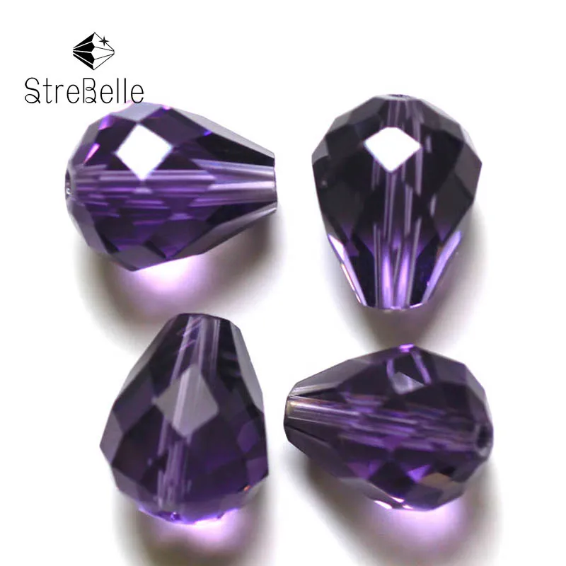 100pcs/Bag 48 Faceted 8x6 10x8 12x10mm Teardrop Crystal Glass Quartz Drop Beads Top AAA Grade Quality for Jewelry Making AAA12|beaded flowers