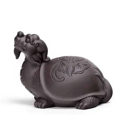 

Dragon Tortoise Tea Pet Ornaments Fine Purple Sand Can Raise Gold Toad Brave Troops Lucky Money Tea Ceremony Trinkets