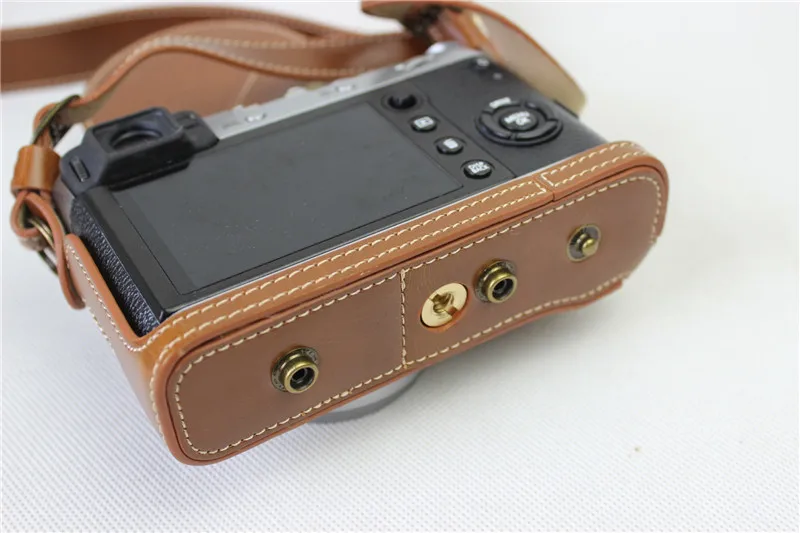 Новейший чехол для камеры из искусственной кожи, сумка для Fuji X100F Fujifilm X100F, защитная сумка с ремешком, минимальный чехол для батареи, дизайн с открытой батареей