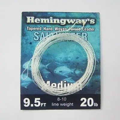 Hemingway конический ручной тканый скрученный поводок-соленой воды Средний 9.5FT 20LB