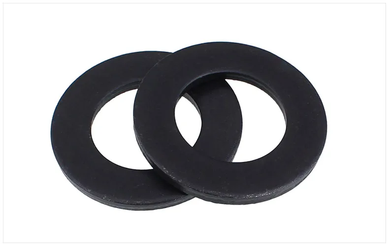 100Pcs DIN125 ISO7089 M2 M2.5 M3 M4 M5 M6 M8 Carbon Steel Flat Machine Washer Plain Black Washer Furniture Gaskets