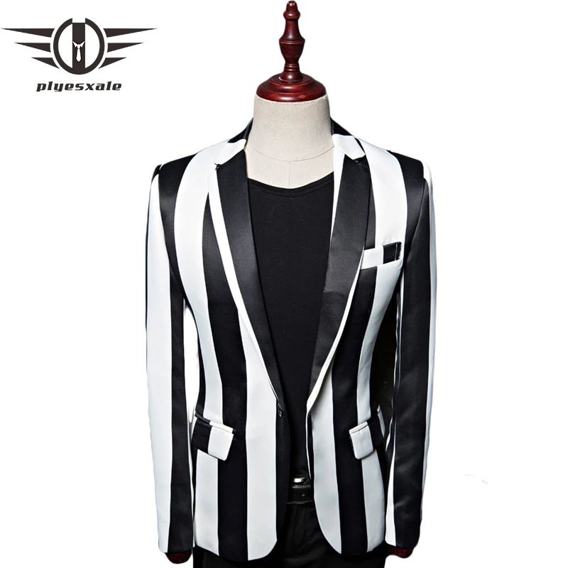 vertical striped blazer
