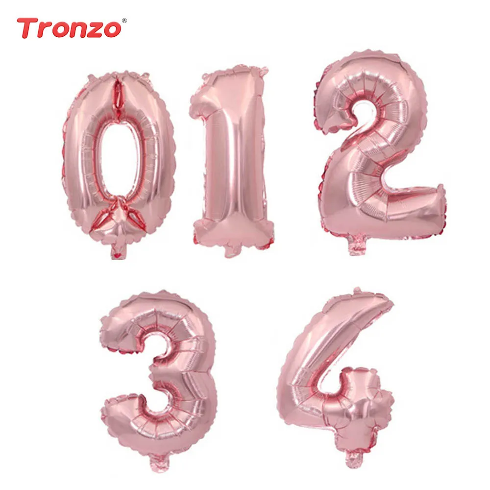 

Tronzo Number Balloon Foil Birthday Party Decorations Kids Rose Gold Number Balloons Wedding Birthday Party Decoration Balloons