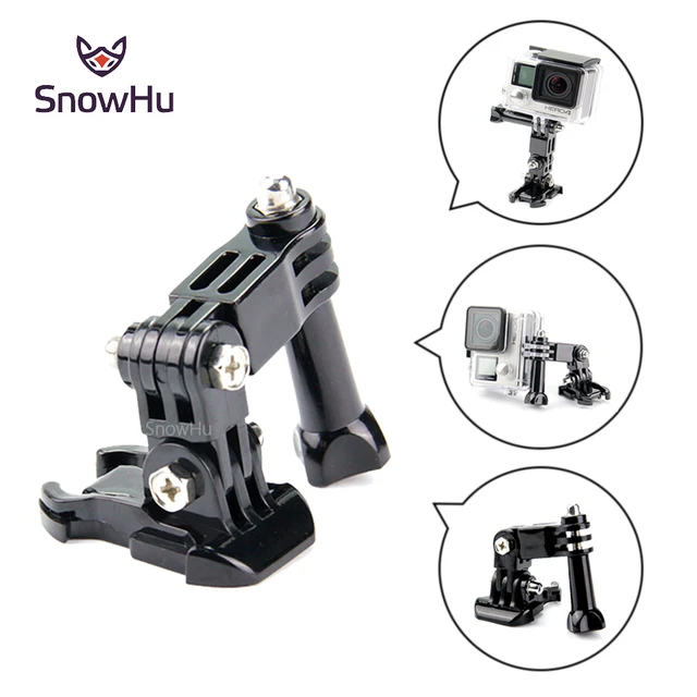 Special Price SnowHu accessories Three-way Pivot Arm Extension + Quick Buckle Mount Base + Screw for Go pro Hero 6 5 4 SJCAM xiaomi YI