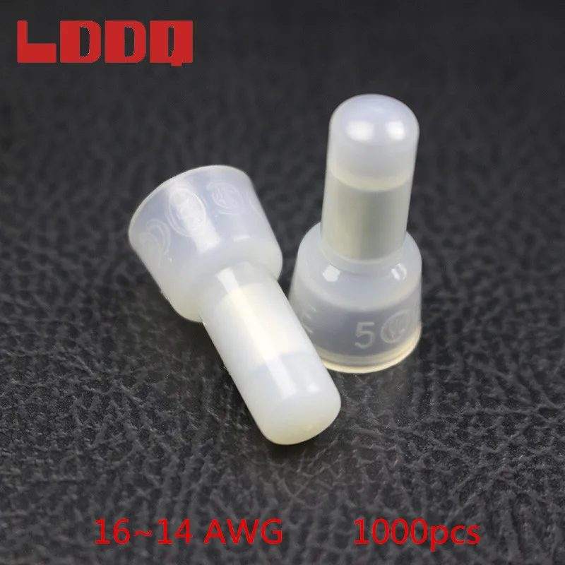 1000-Pack Crimp Caps - White, For Car Audio/Security Wiring