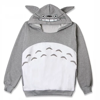 

2017 Anime My Neighbor Totoro Hoodies Women Fashion Long Sleeve Pullover Sweatshirt Cotton Casual Print Hoody