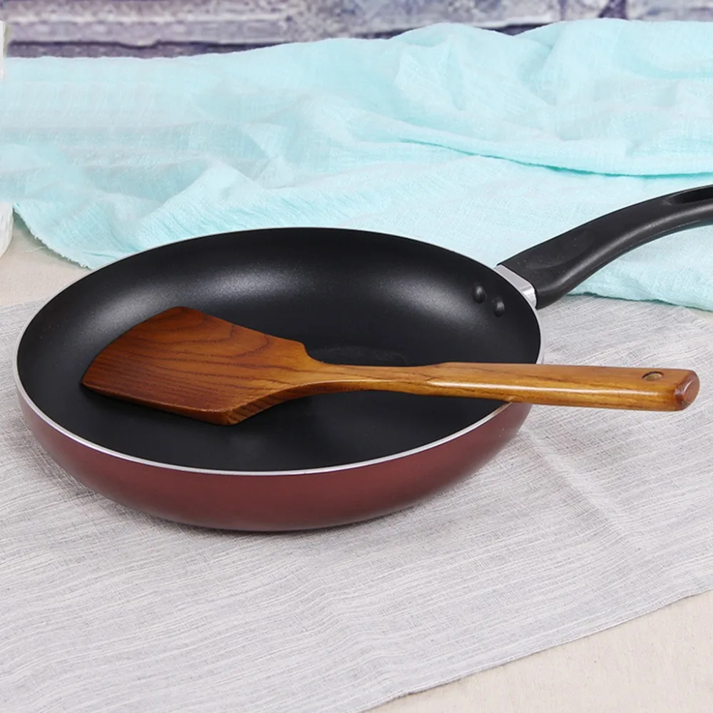 Здоровые кухонные инструменты деревянный шпатель ложка Turners кухонная лопатка посуда длинная ручка