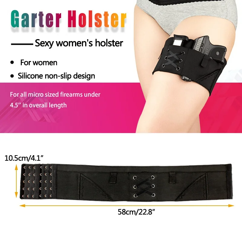 New Holster Black Holsters Thigh Sexy Woman Tactical Gun Garter Case for Weapons for PT-22. 22 caliber Tcp. 380 Revolver Bag
