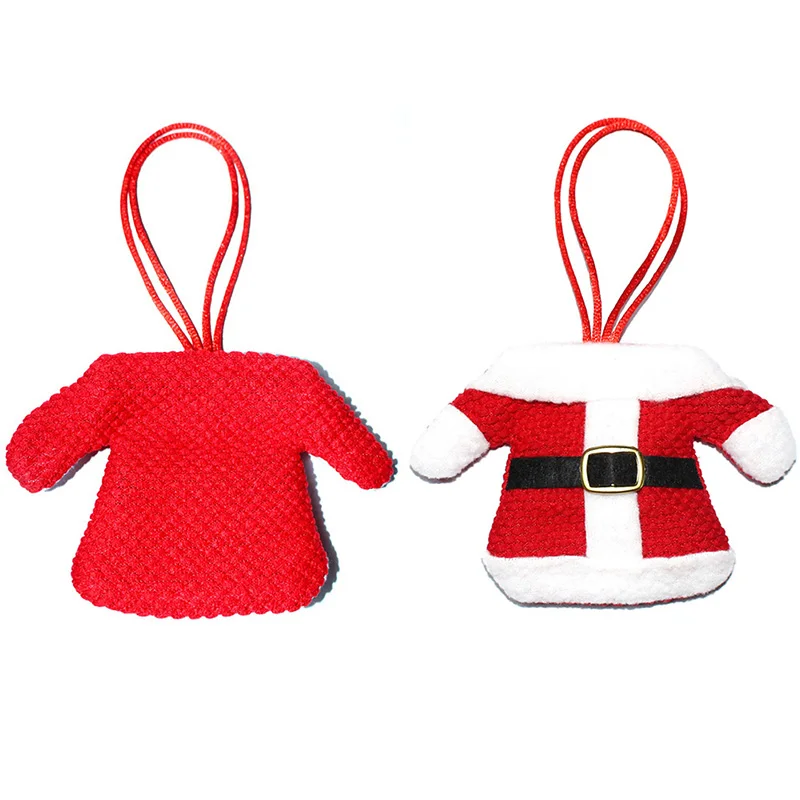 

Cute Christmas Decor Pockets Dinner Knife Fork Holders Santa Claus Ornament Hot