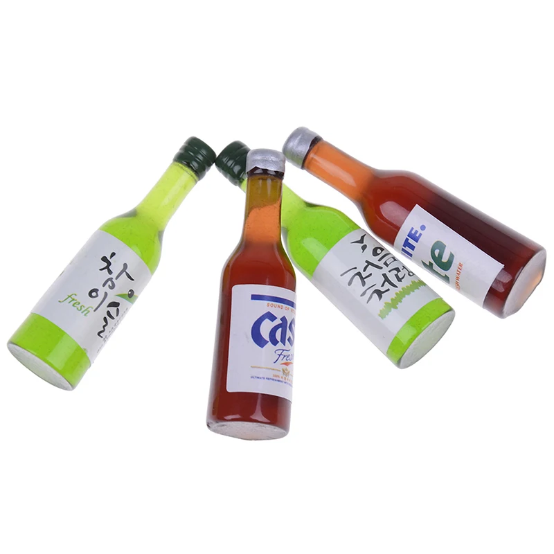 

4 Pcs/Lot 1:12 Scale Champagne Red Wine Drink Dollhouse Miniature Toy Doll Food Kitchen Living Room Accessories