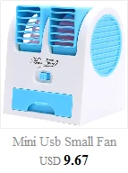 Мини Usb портативный кондиционер увлажняюший очиститель 7 цветов легкий Настольный вентилятор охладитель воздуха вентилятор для офиса дома