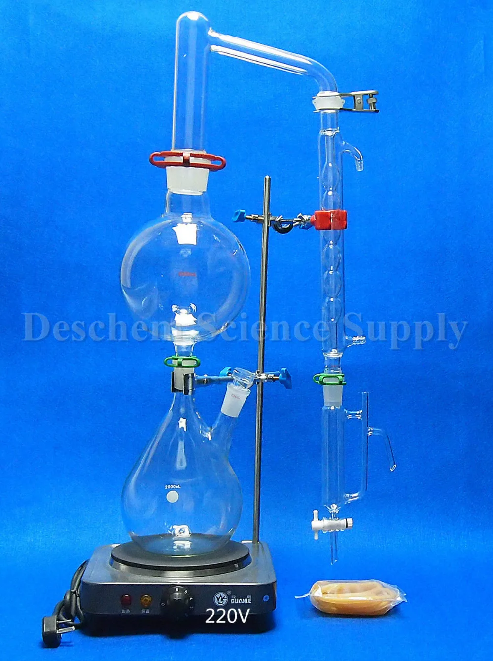 

Essential Oil Steam Distillation Apparatus,Distillation Unit,W/Allihn Condenser