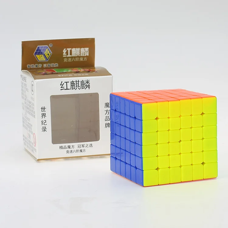 Чжишен Yuxin красный Kylin 6 Слои s Cube Stickerless/черный шесть Слои Cube Puzzle игрушки обучения и образования игрушка для детей