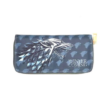 

PU Leather game of throne Women Wallet Doctor Who Zipper Long Coin Purse Brand Designer Card Holder Cell Phone Money Bag