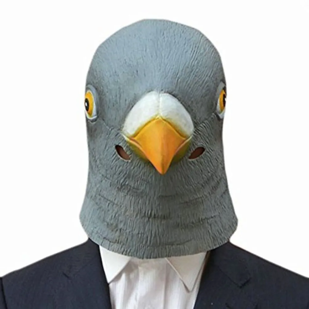 

Factory Price! New Pigeon Mask Latex Giant Bird Head Halloween Cosplay Costume Theater Prop Masks Hot