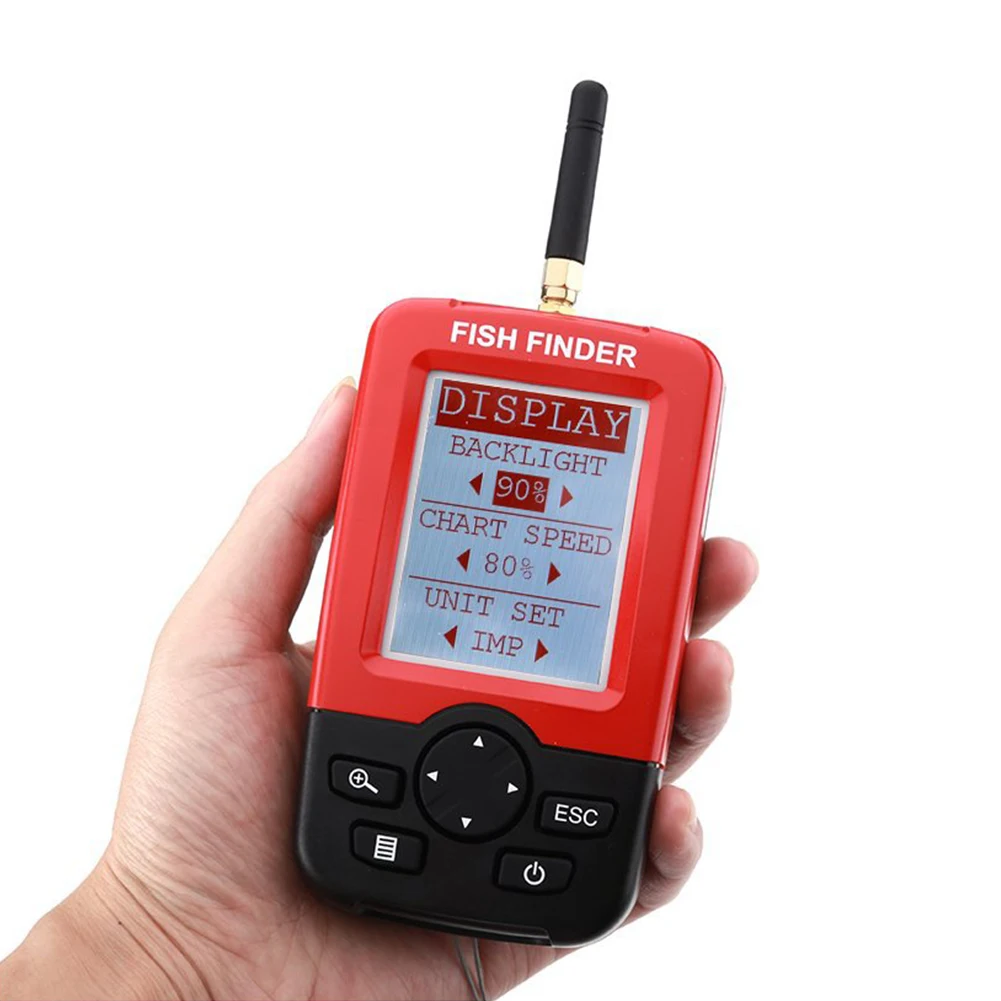 

River Fishing Sonar Sensor Fish Finder Detector Portable Depth Alarm Sea LCD Screen Wireless Tackle Supplies Outdoor Powerful