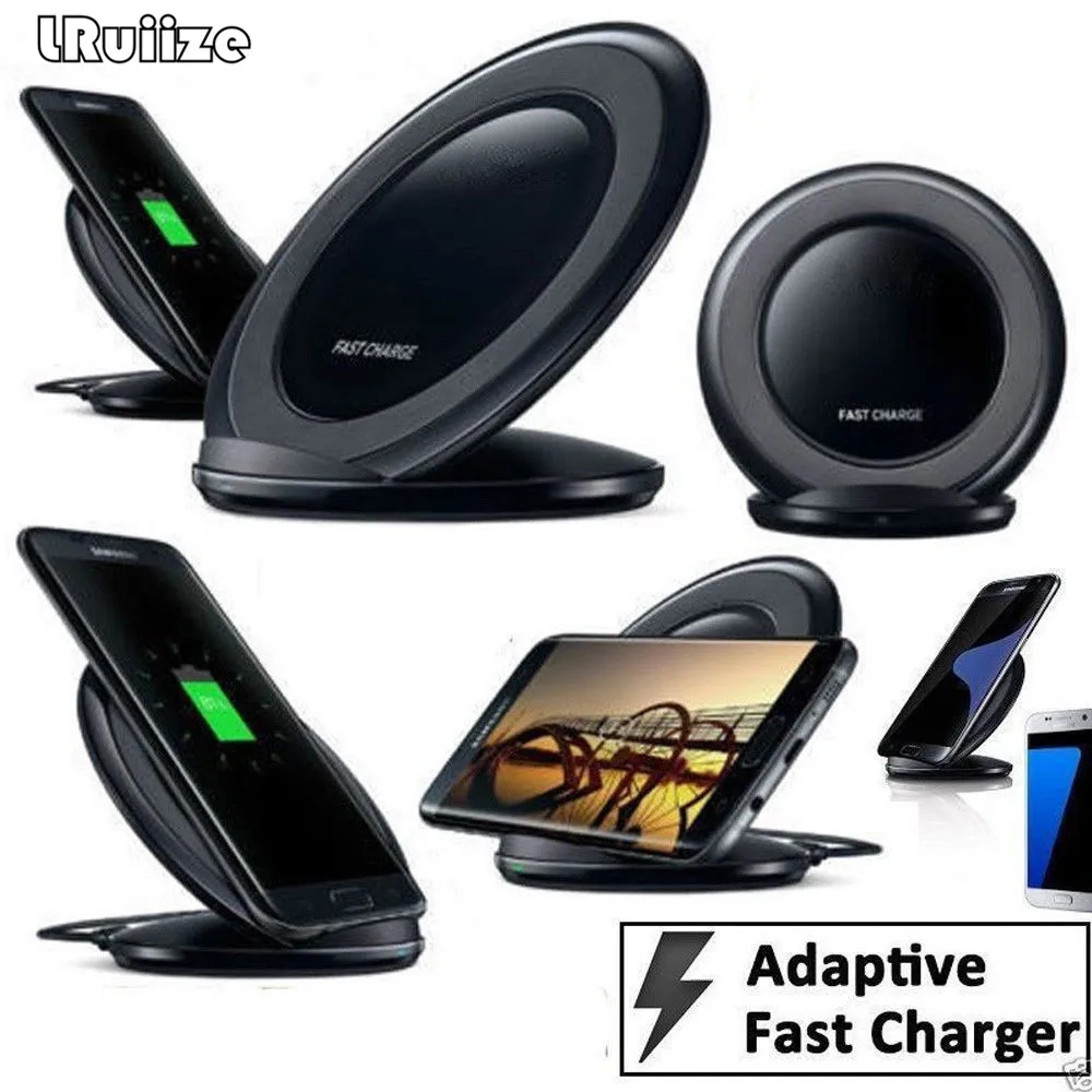 

LRuiize Qi Wireless Charging Fast Charger Pad Stand for Samsung Galaxy S8 S7 S6 Edge/Plus Note 8 note 7 5 +Free fast data wire