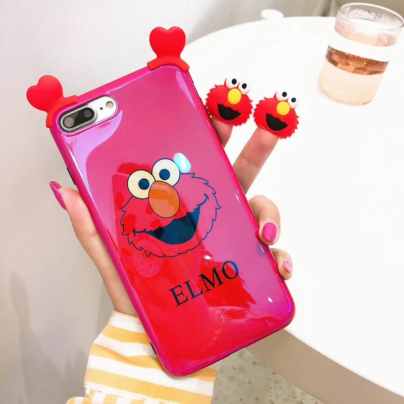 

Ainike Cute Cartoon Toy Elmo Phone Case For iPhone 6 6s Plus 7 7Plus 8 8Plus X XR XS Max